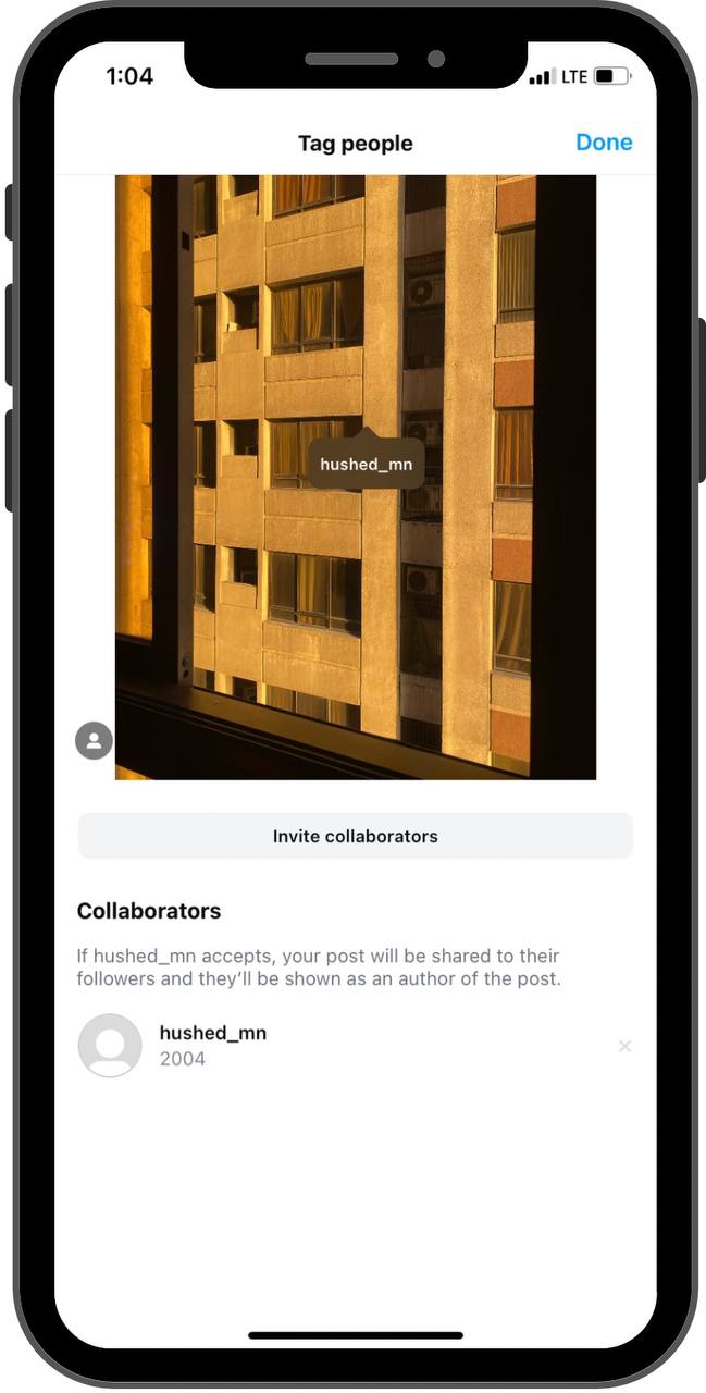 Instagram Collab Posts Step 4 in Creating