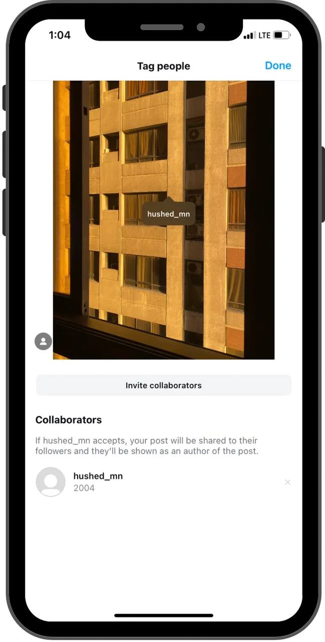 Instagram Collab Posts Step 4 in Creating 