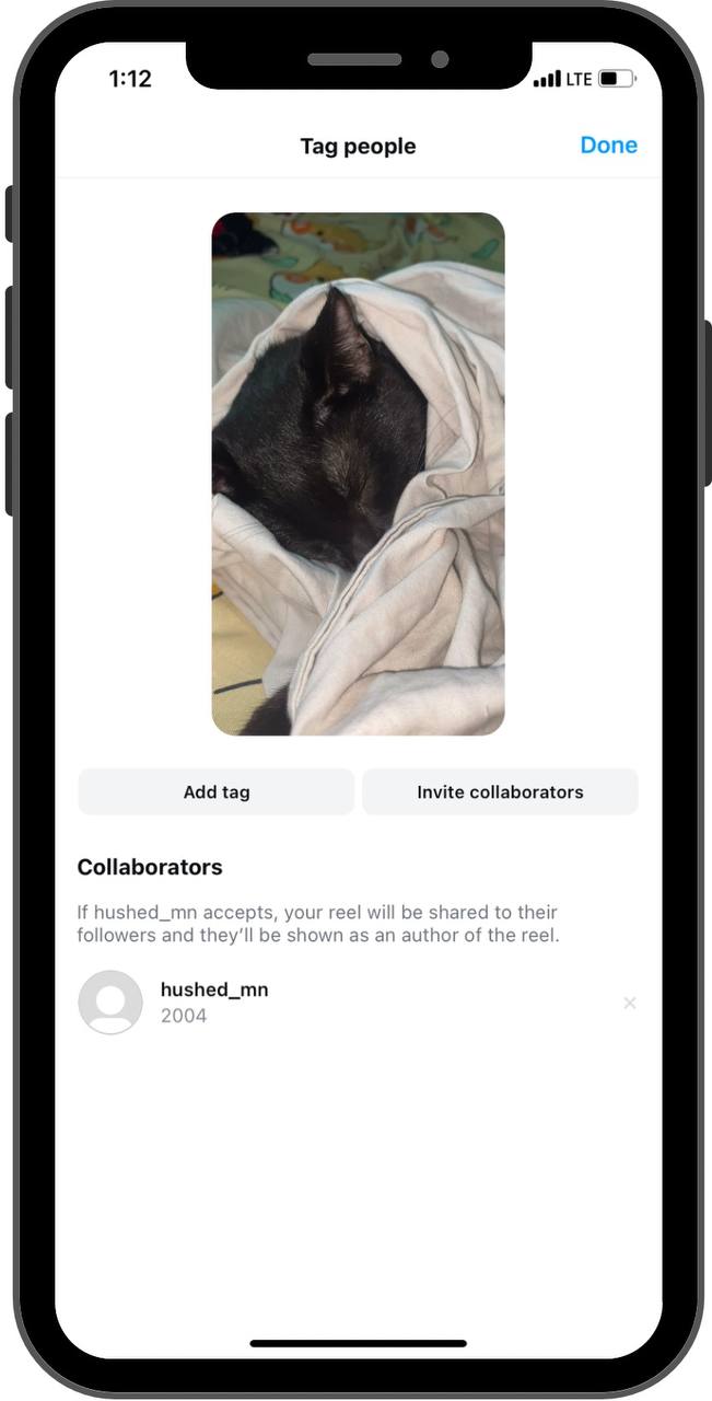 Instagram Collab Posts Step 4 in Creating Reels