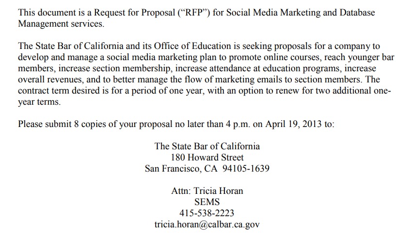 Social Media RFP1