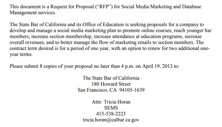 Social Media RFP1