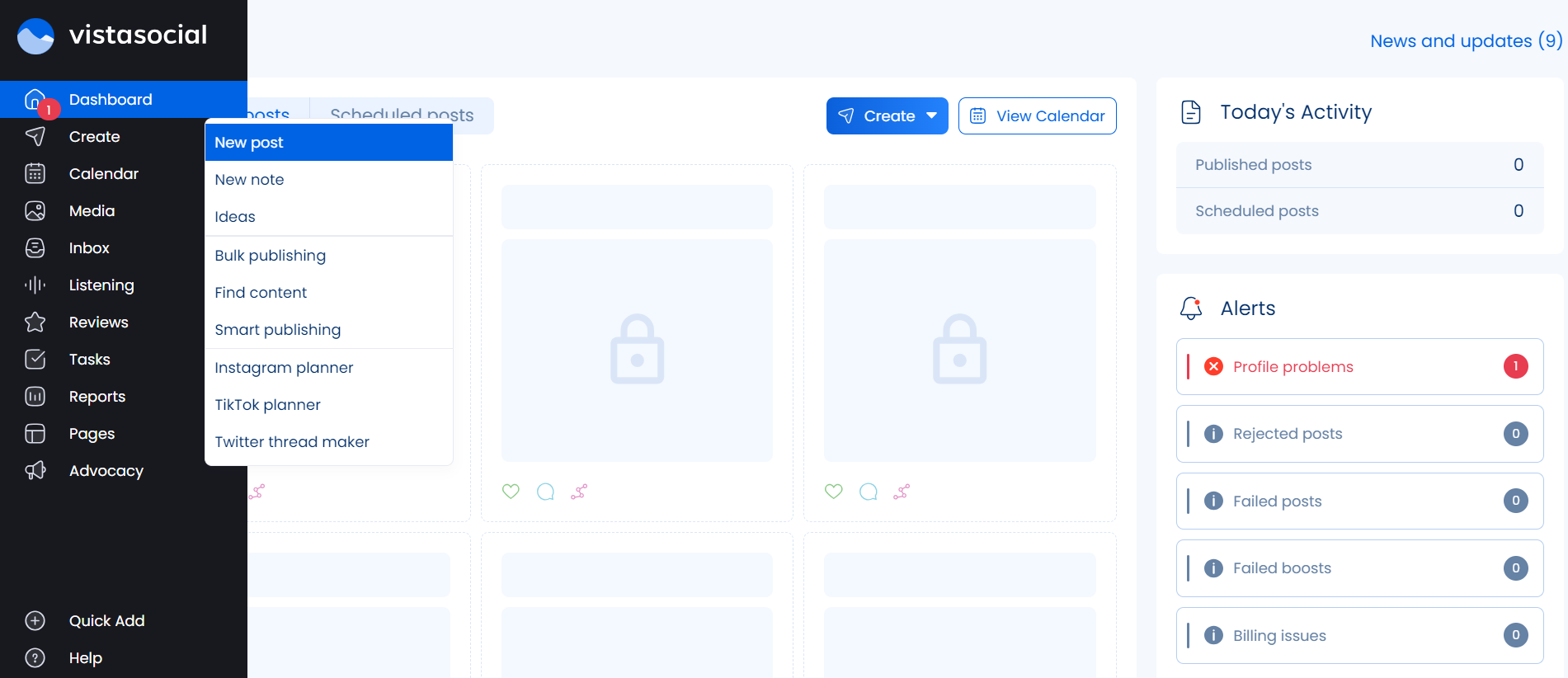 Steps to Schedule Thread Posts in Vista Social 1