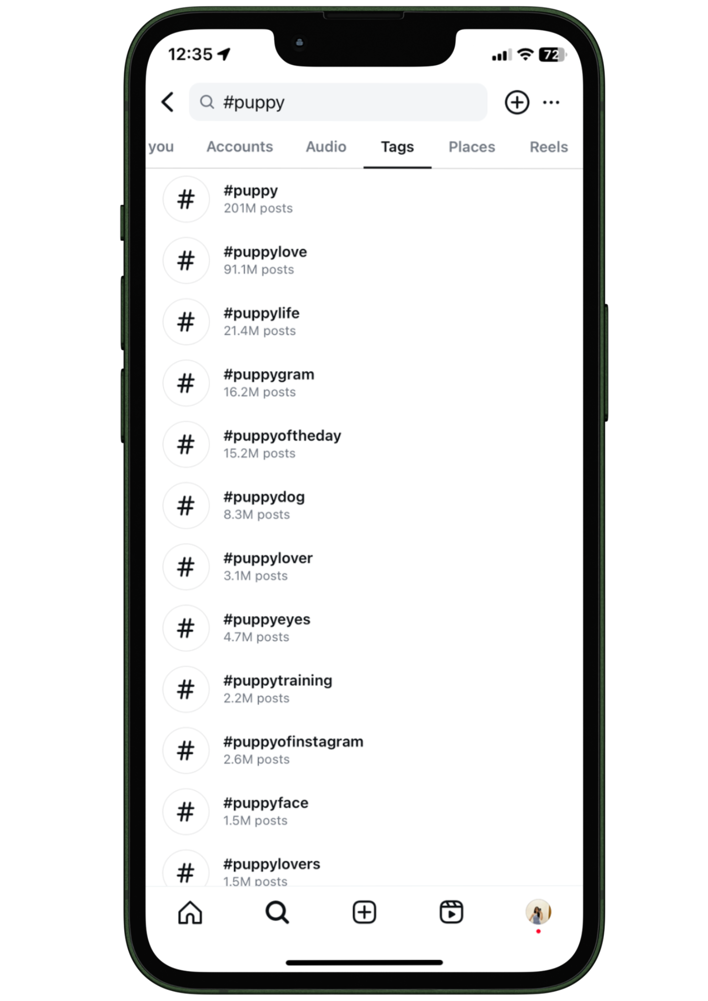 Trending Instagram Hashtags Step 3in Searching for Hashtags
