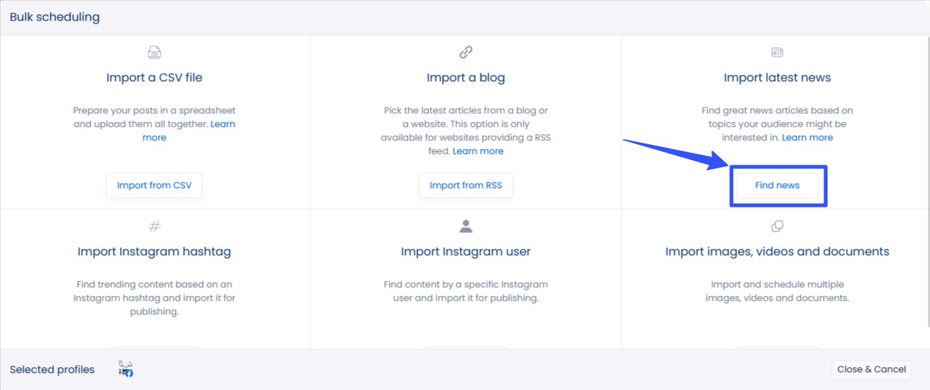 Content Update Bulk Scheduling Social Media Posts10