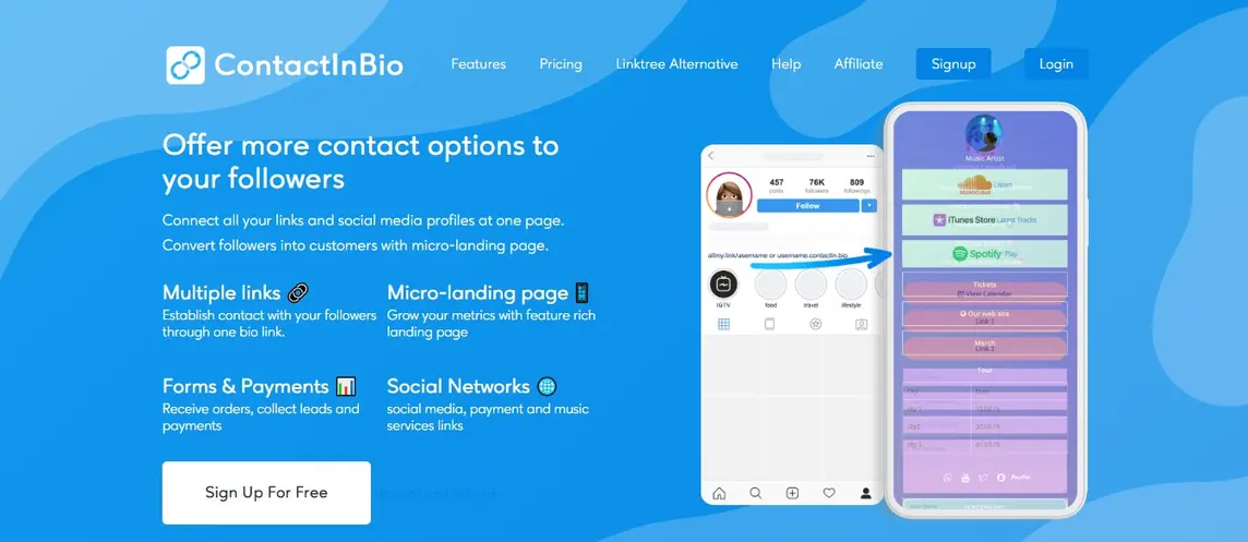 15 Best Link in Bio Tools17