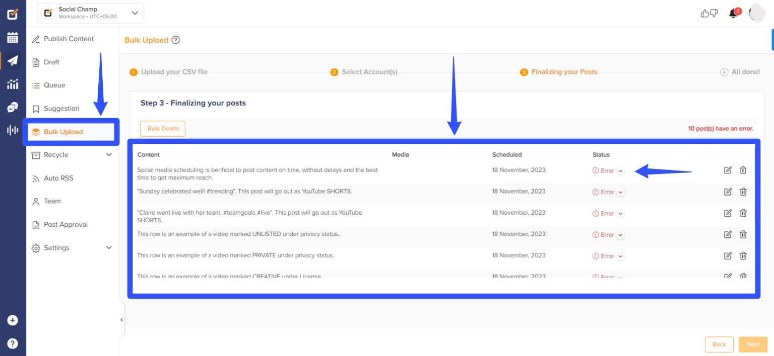 Bulk Scheduling Tools36
