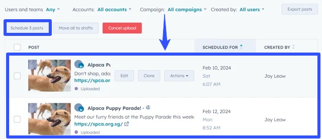 Bulk Scheduling Tools46