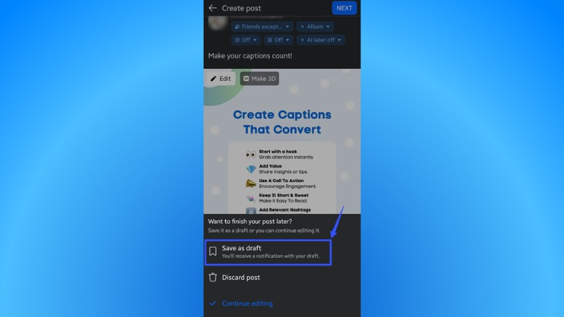 Facebook Draft Post5