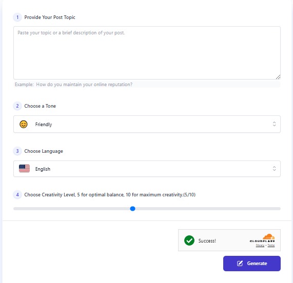 Facebook Post Generator14