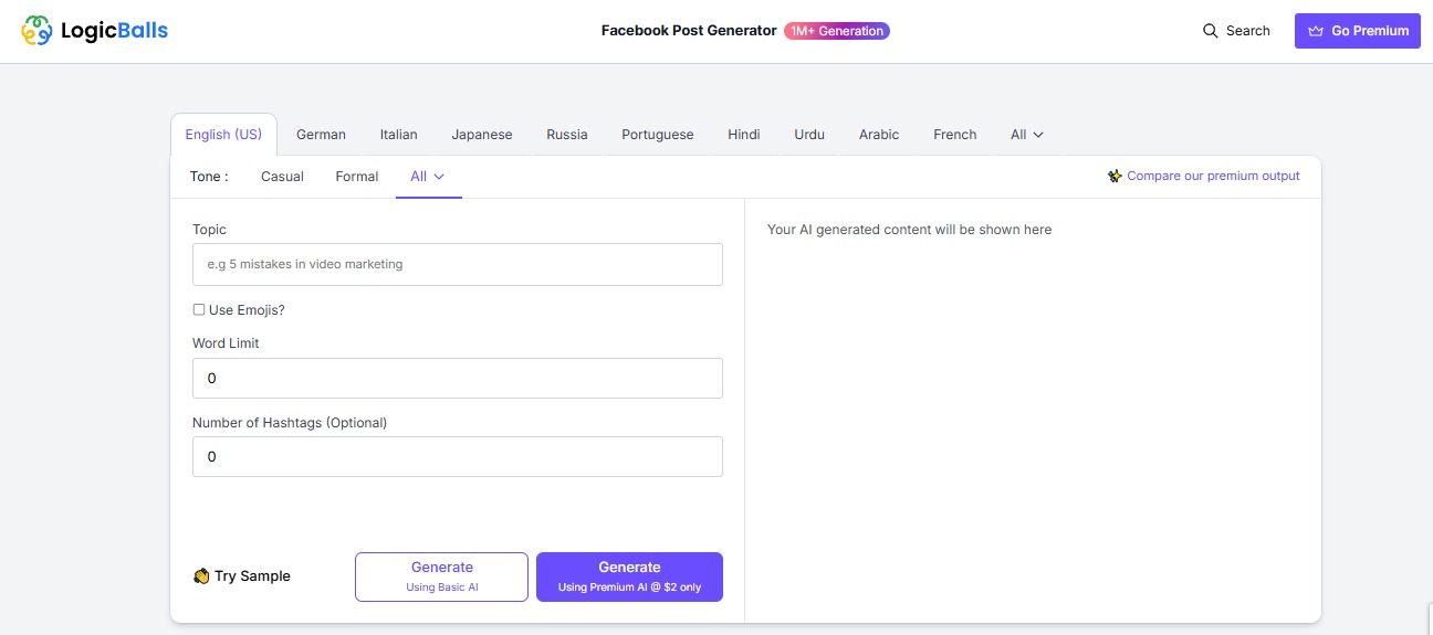 Facebook Post Generator16