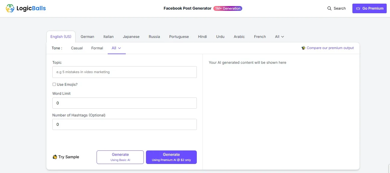 Facebook Post Generator16