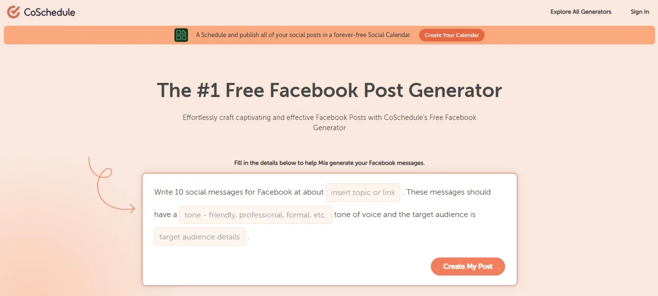 Facebook Post Generator20