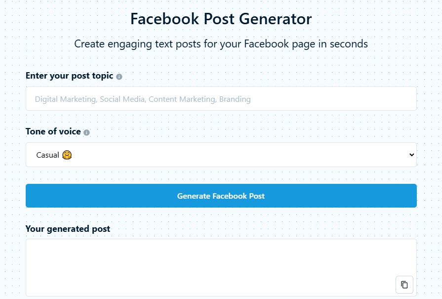 Facebook Post Generator8