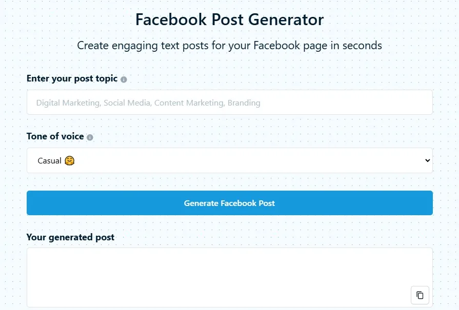 Facebook Post Generator8