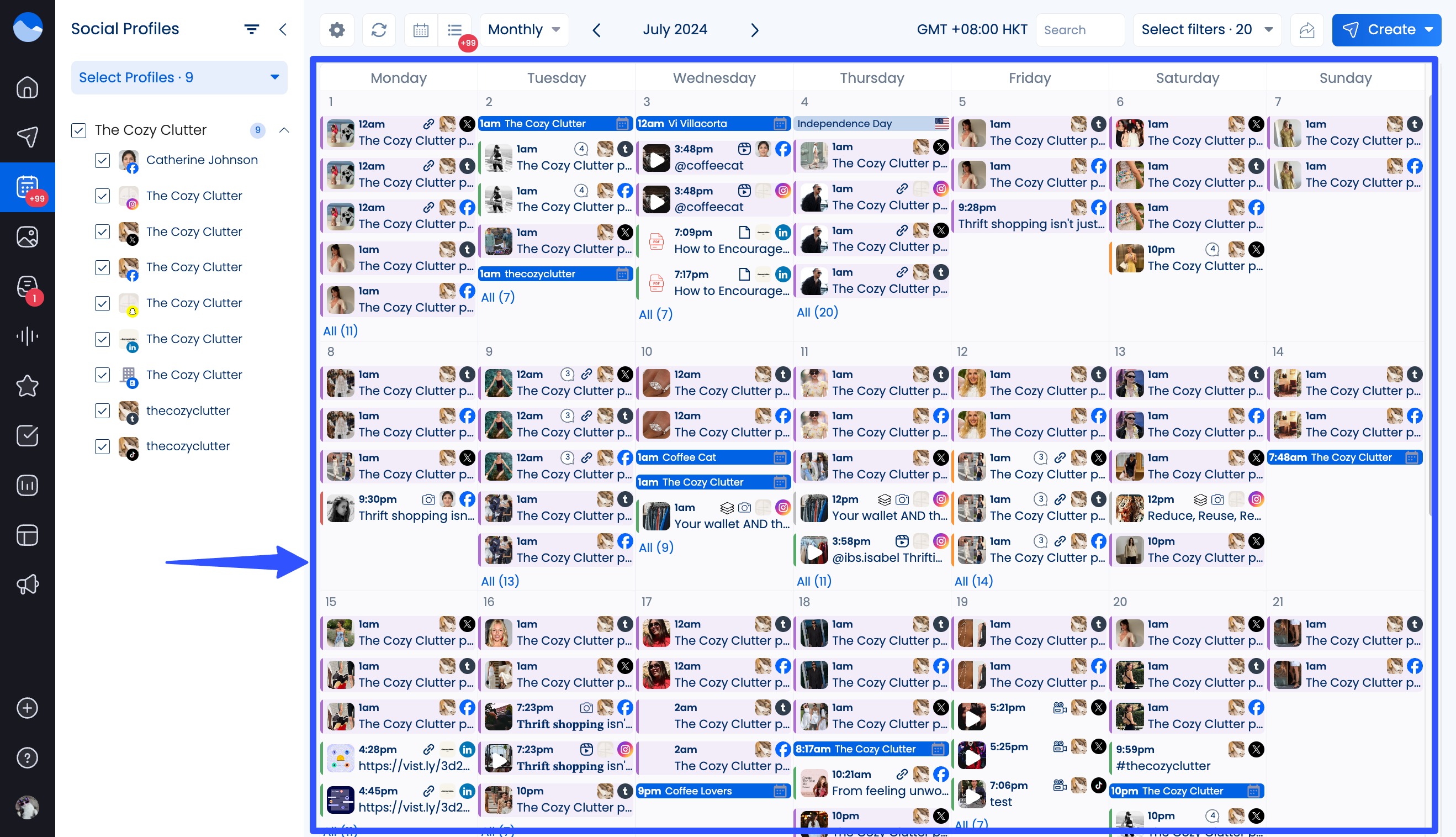 Stunning Instagram Content Calendar Management image