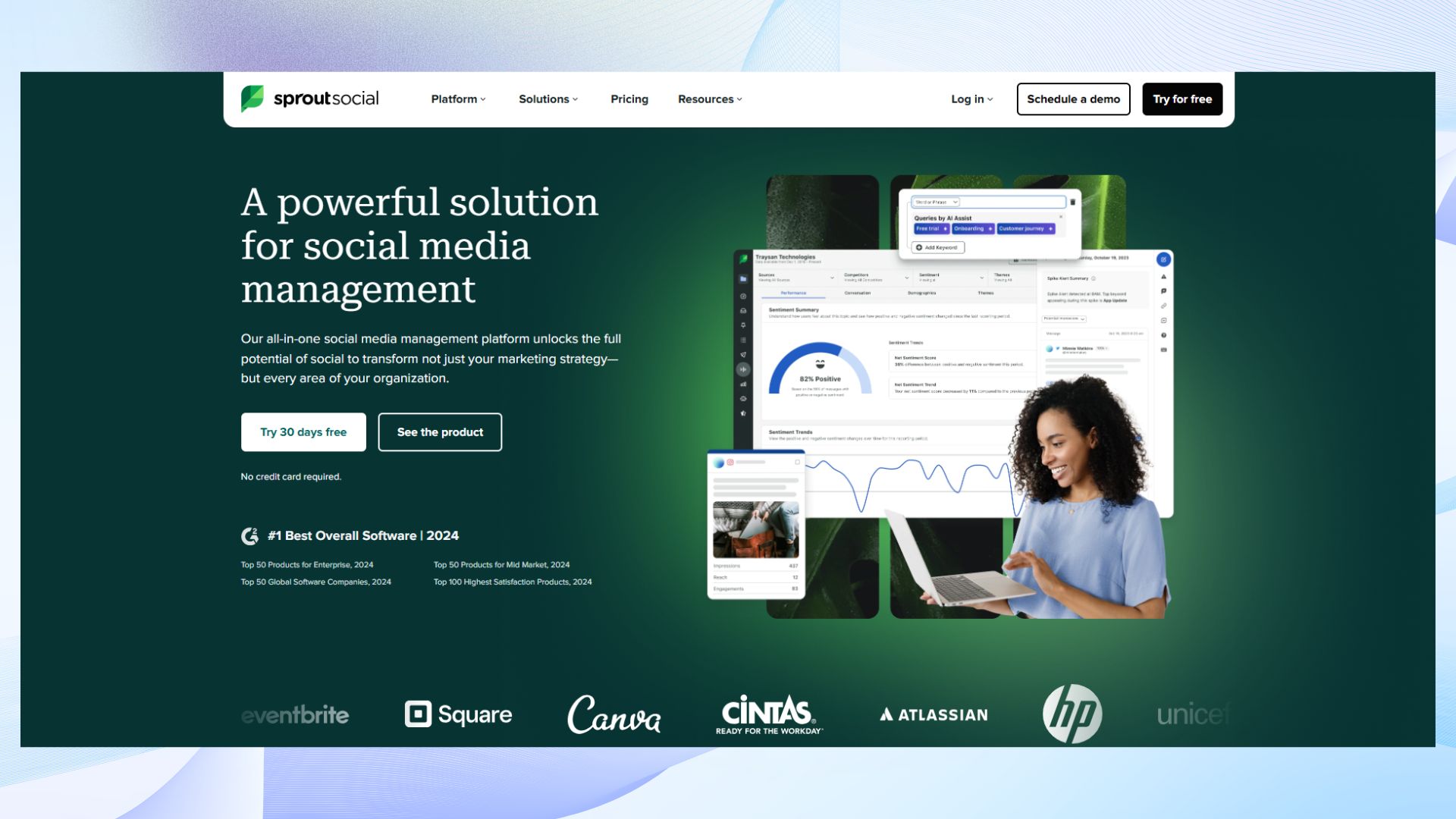 Sprout Social homepage