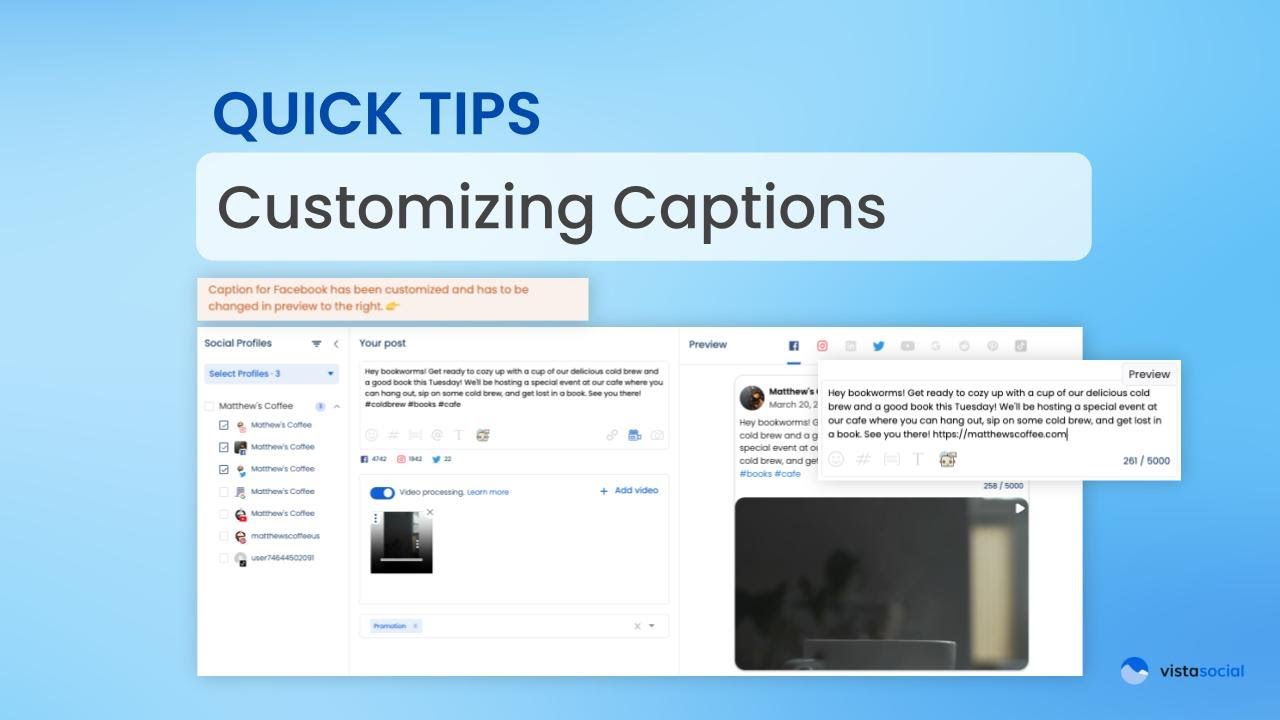 Customizing Captions Across Networks & Profiles