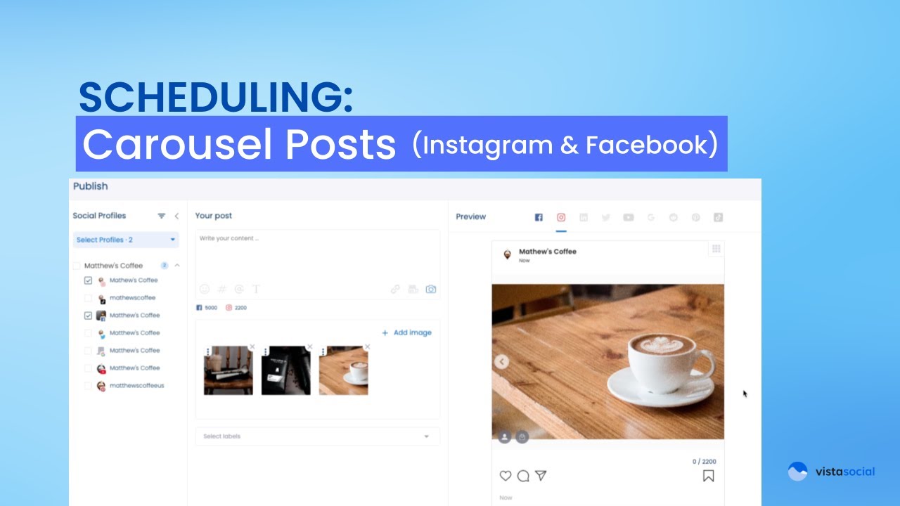 Scheduling Carousel Posts to Instagram and Facebook