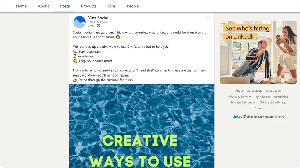 cross-posting on social media
