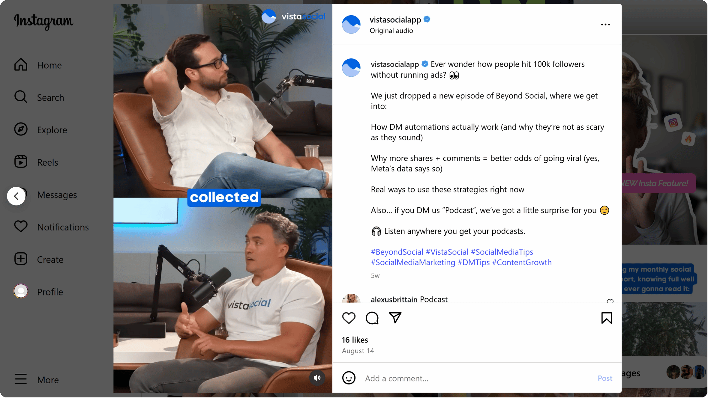 cross-posting on social media
