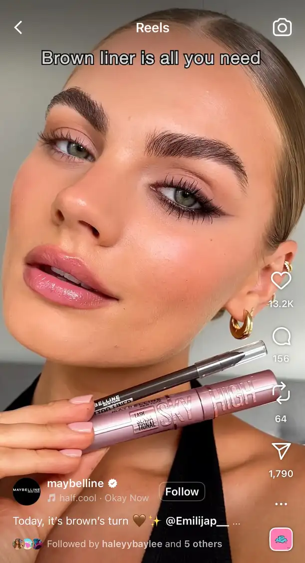 A screenshot of an Instagram reel using a good hook to grab attention.