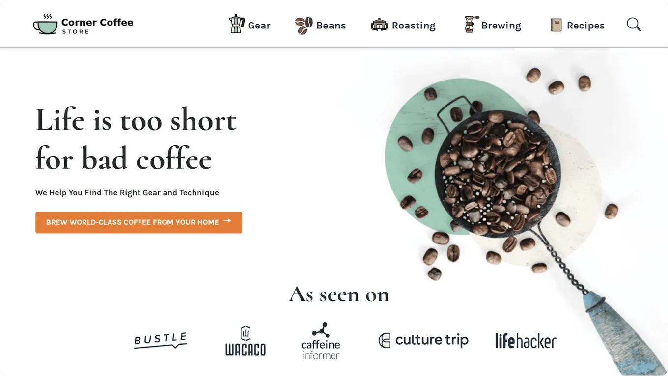 affiliate marketing vs. influencer marketing: corner coffee