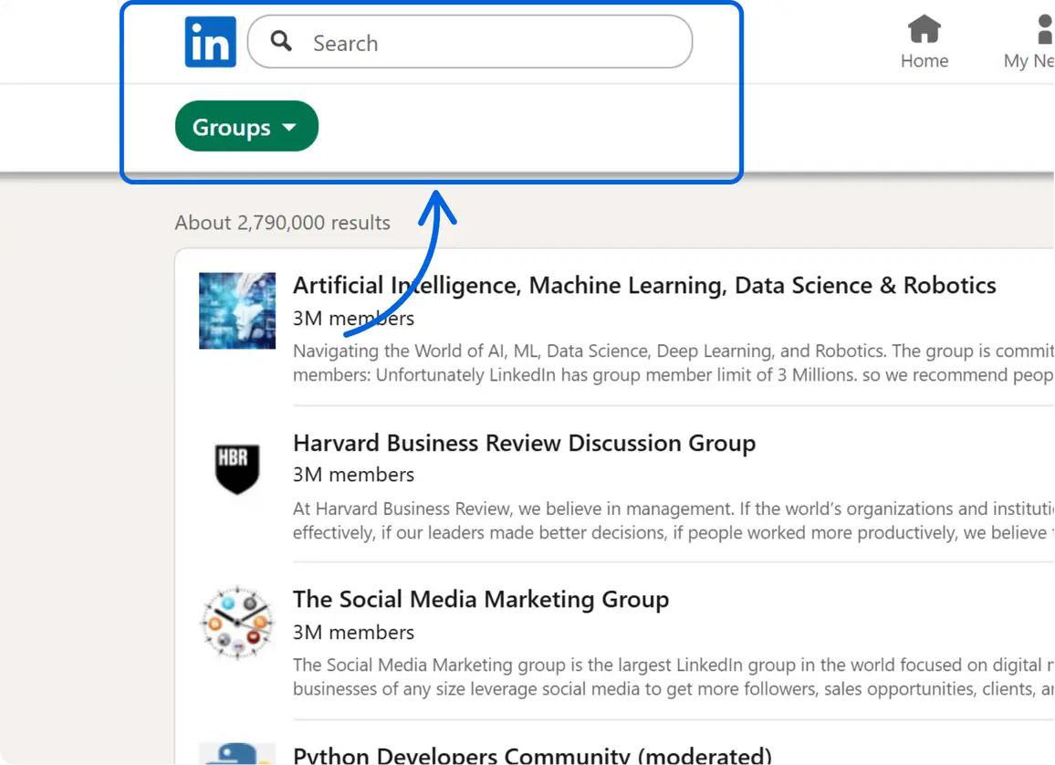 how to find linkedin groups?