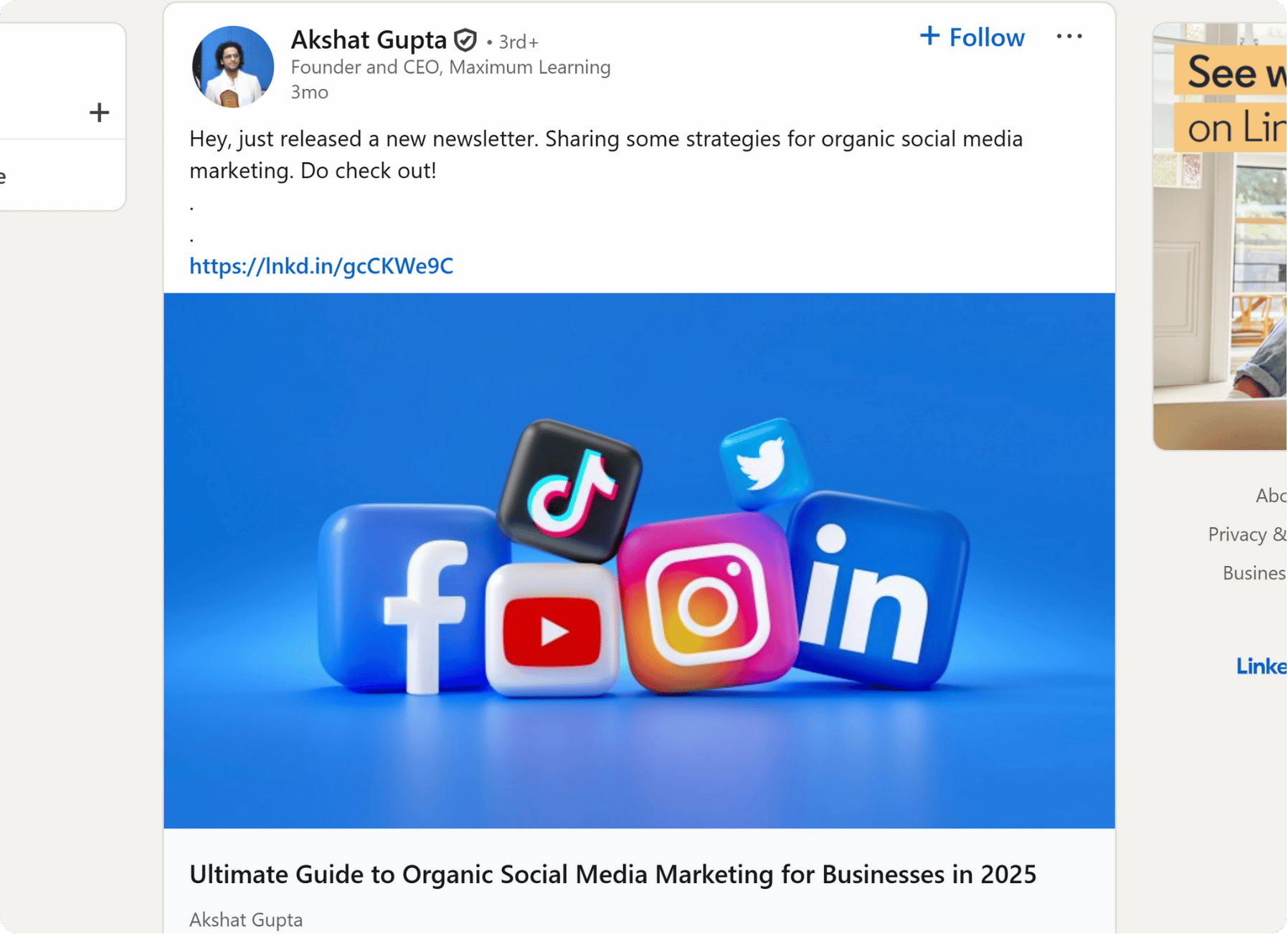 akshat gupta in linkedin groups