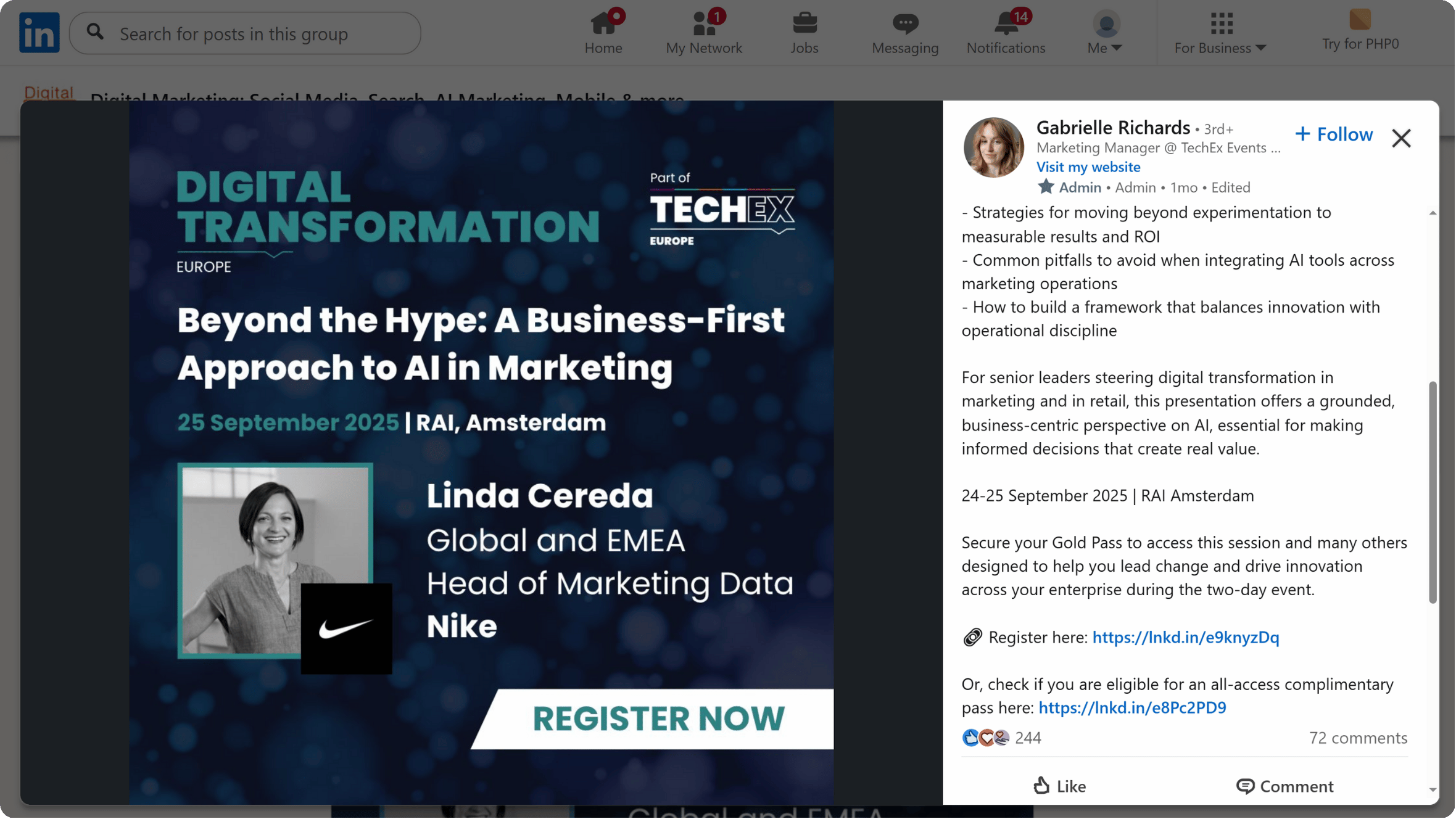 Hosting webinars in linkedin groups