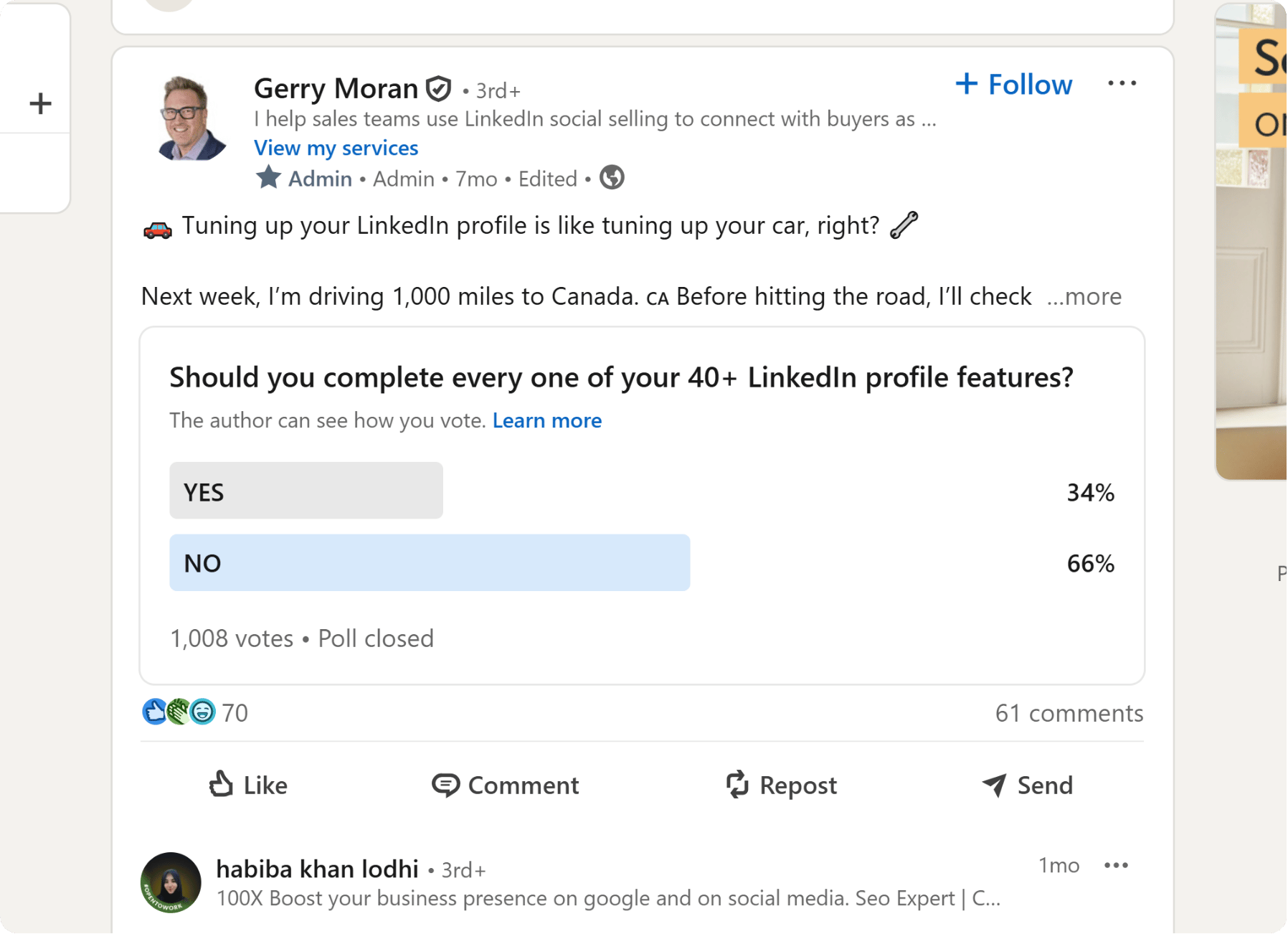 using polls in linkedin groups