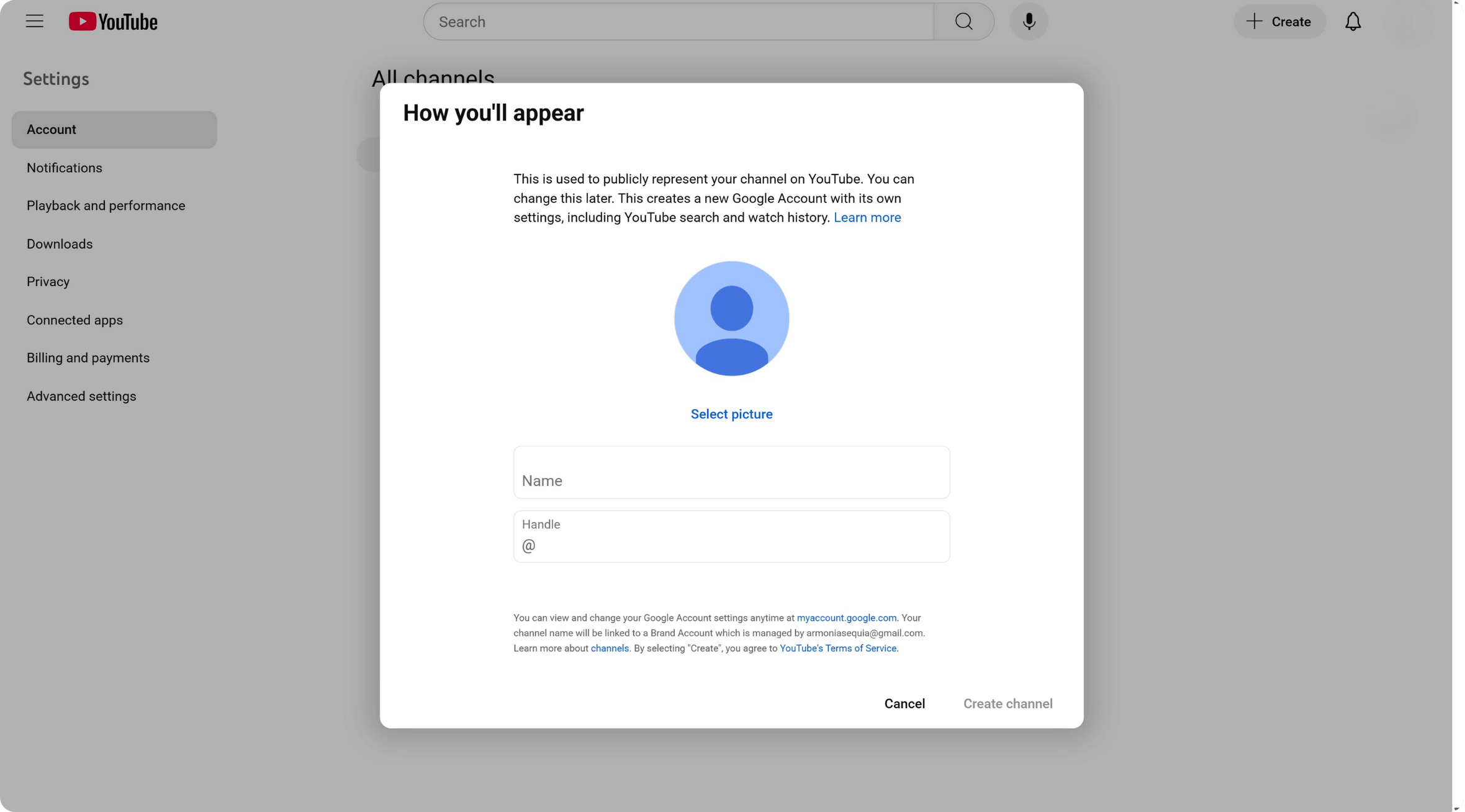 How to Create a YouTube Channel 7