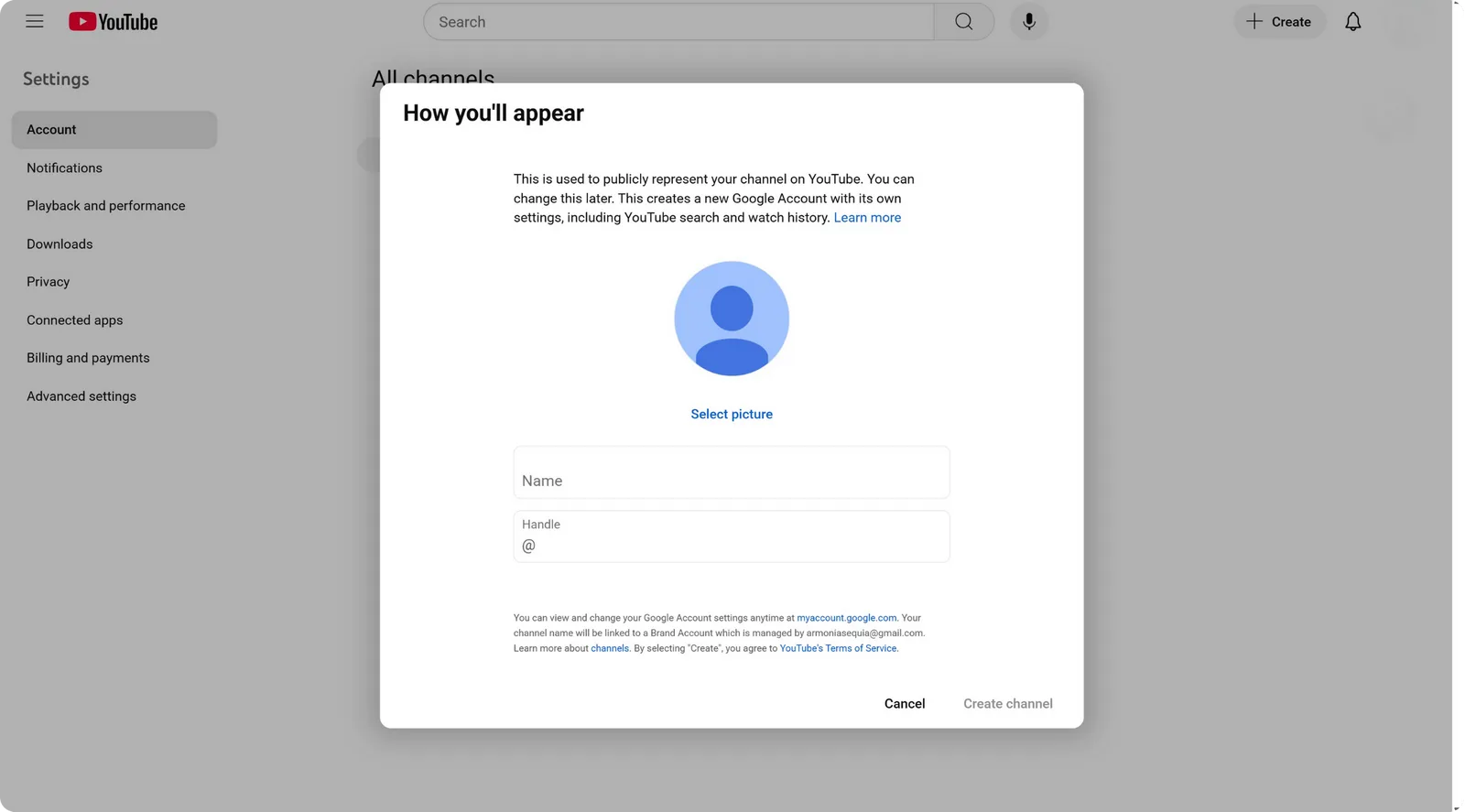 How to Create a YouTube Channel 7
