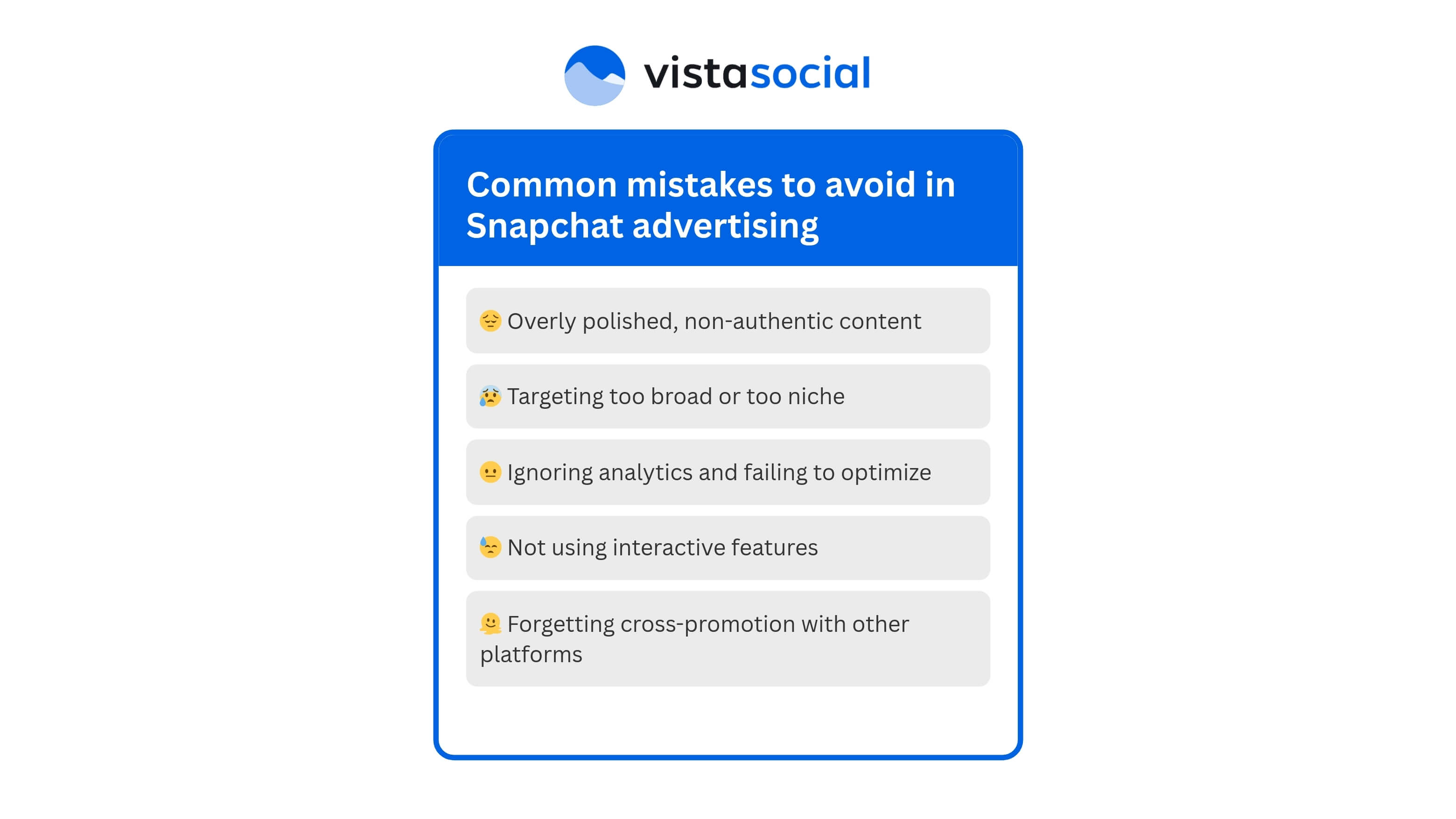 Common mistakes to avoid in Snapchat advertising
