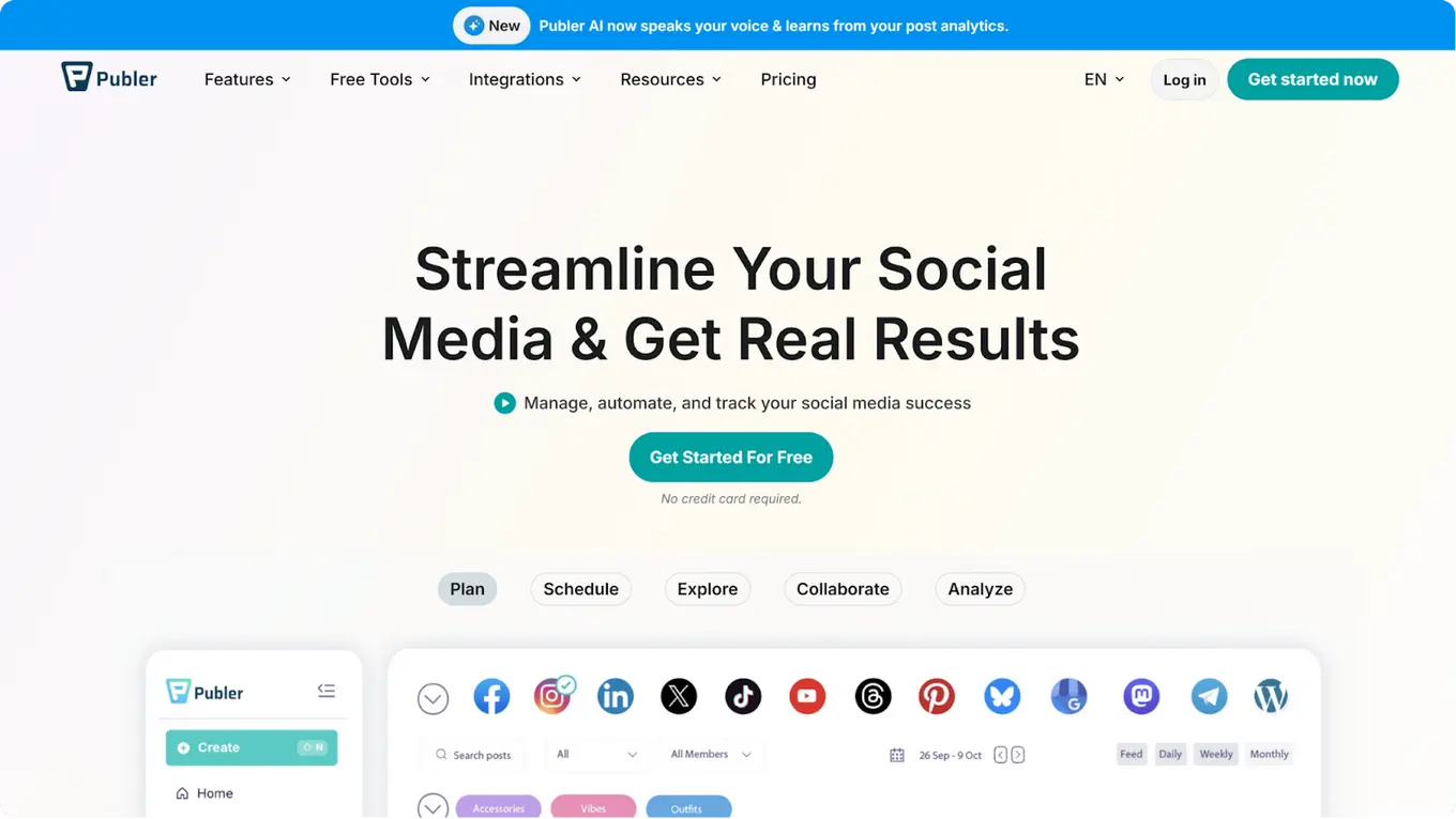 social media marketing tools: publer