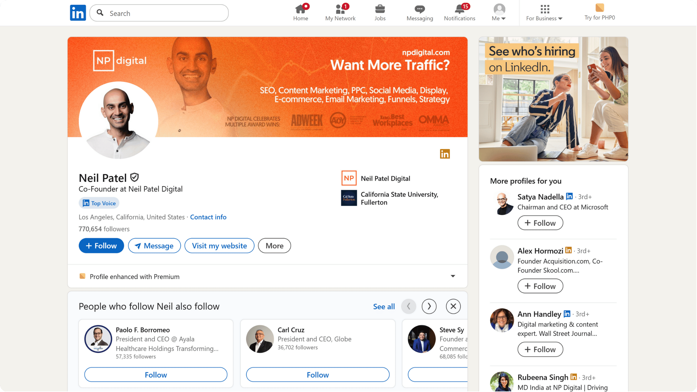 Personal branding: Neil patel