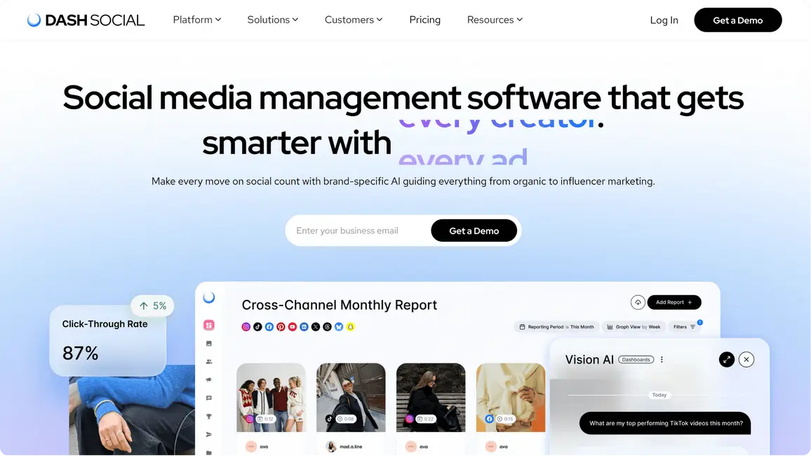 social media marketing tools: dash social