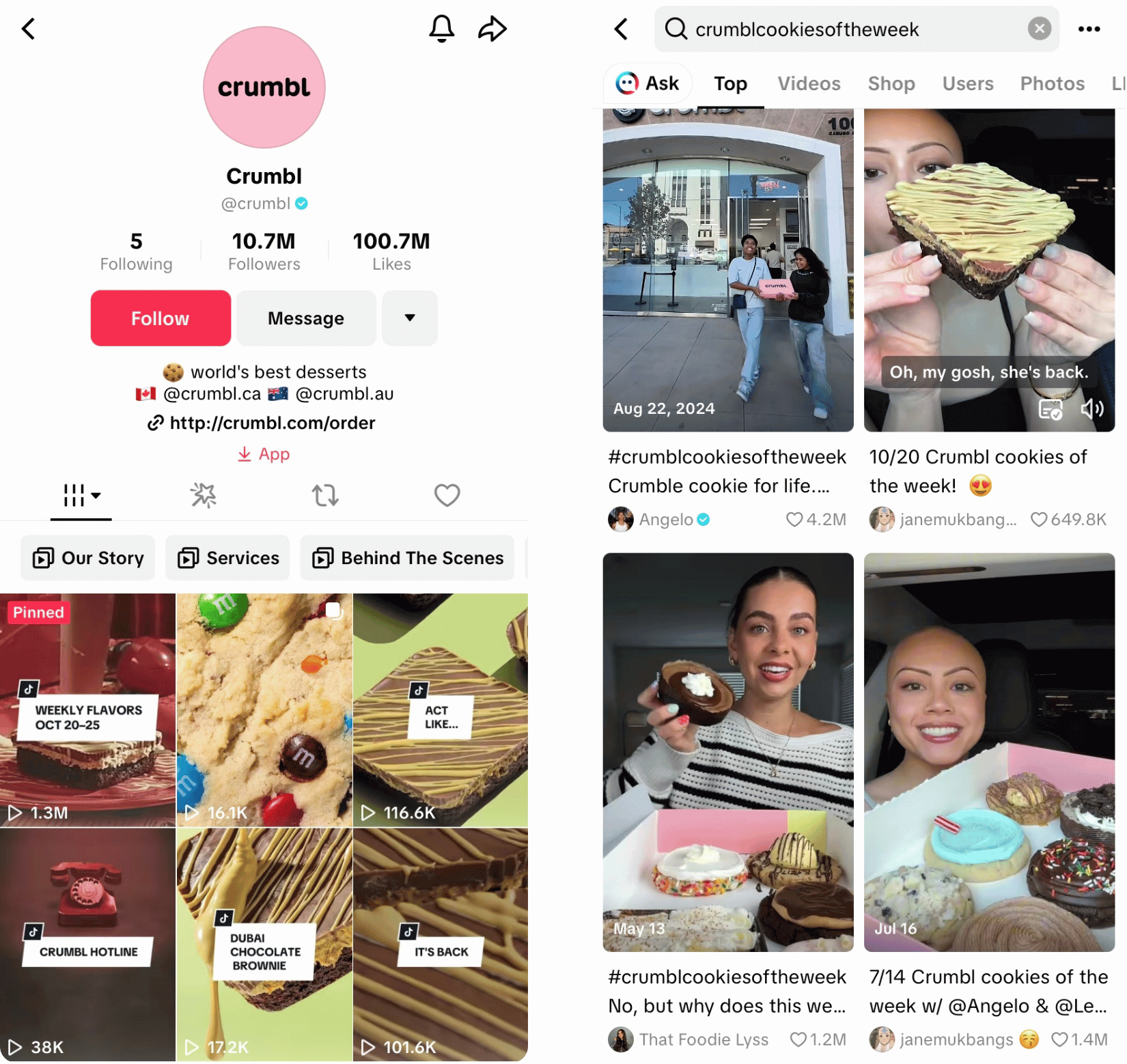 franchise marketing: Crumble Cookies of the Week