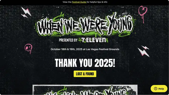 franchise marketing: &-Eleven When We Were Young Festival
