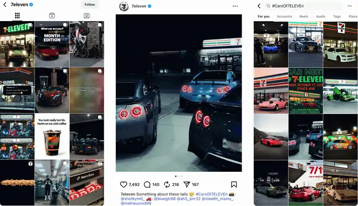 franchise marketing: Cars of 7Eleven
