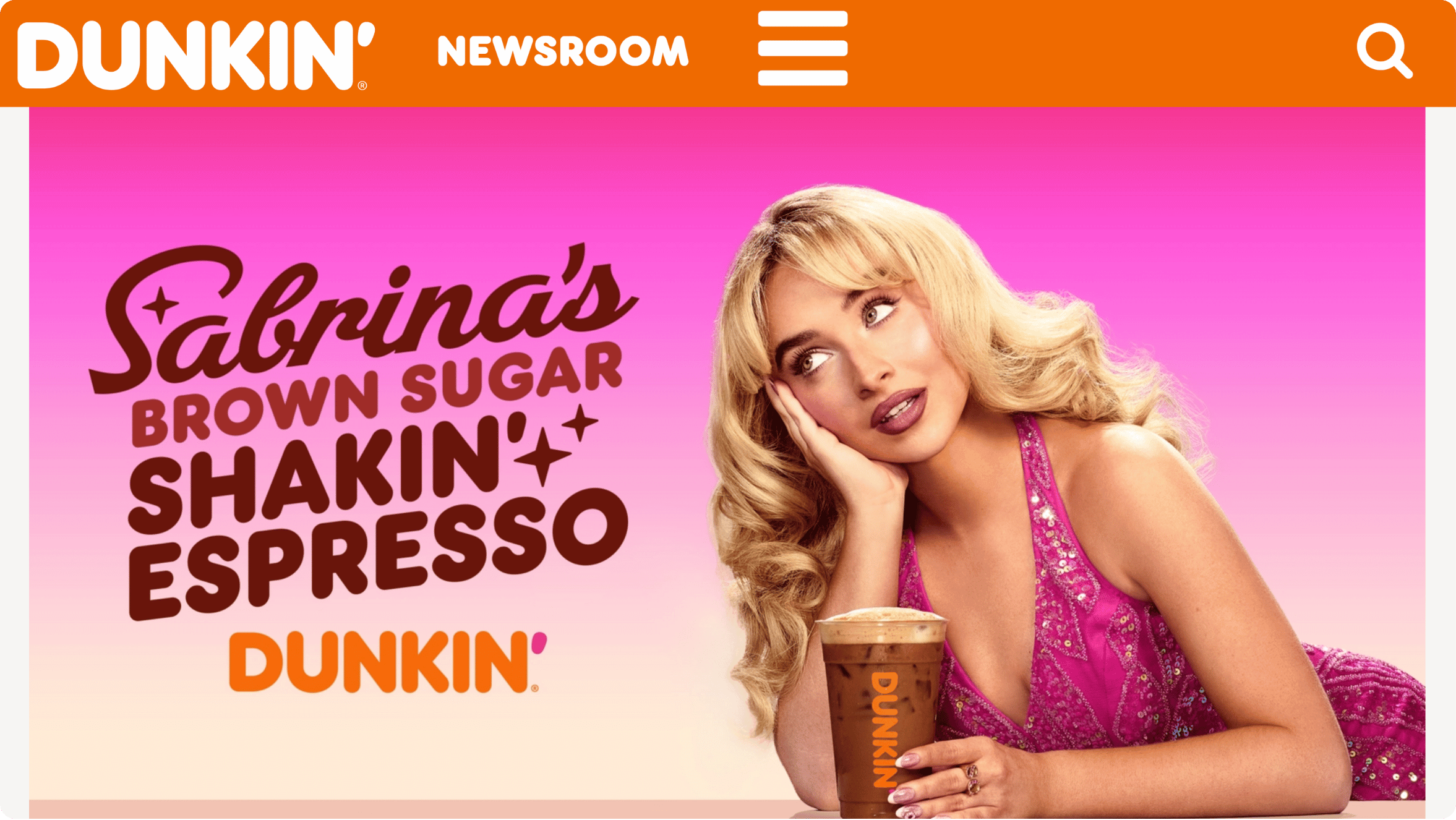 franchise marketing: Dunkin Donuts x Sabrina Carpenter