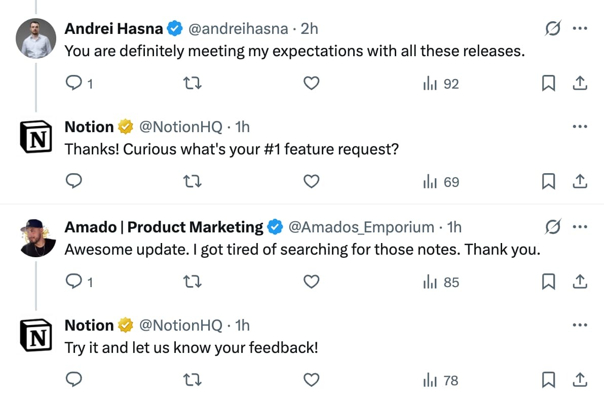 Engaging with followers in X/Twitter