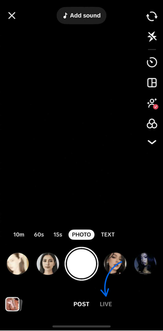 how to go live on tiktok