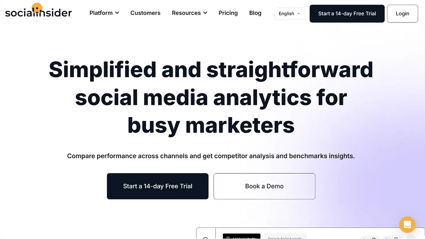 A screenshot of X/Twitter analytics tool Socialinsider's website.