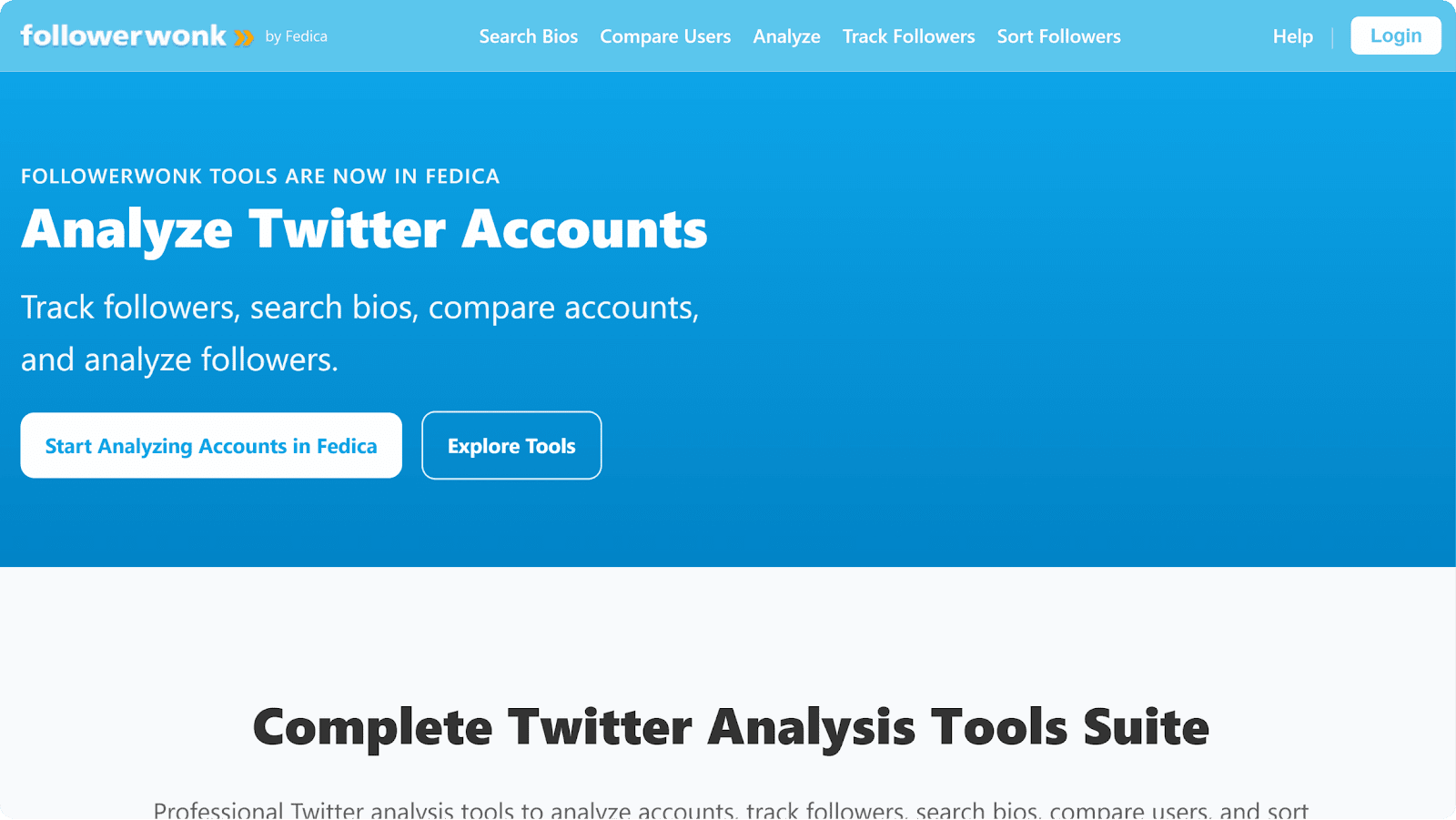 A screenshot of the Followerwonk website.