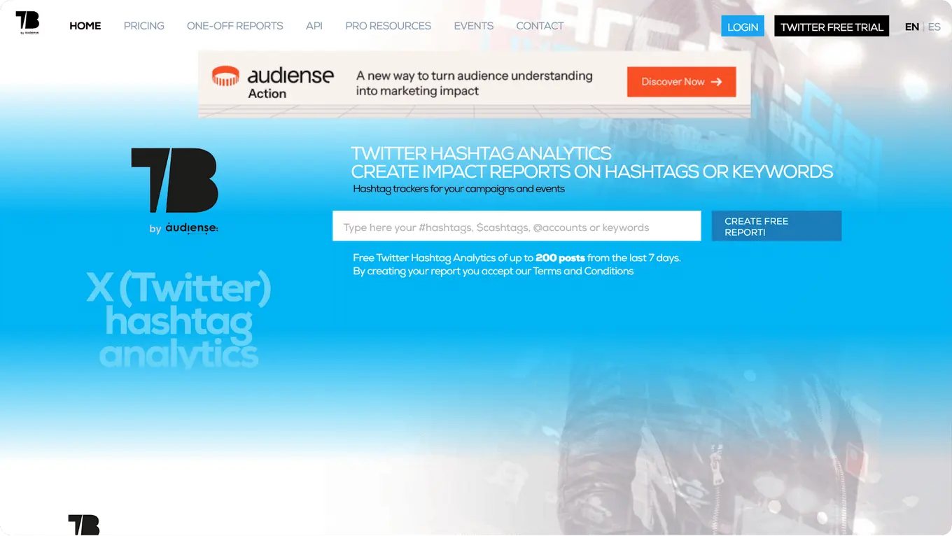 A screenshot of X/Twitter analytics tool Tweet Binder's website.