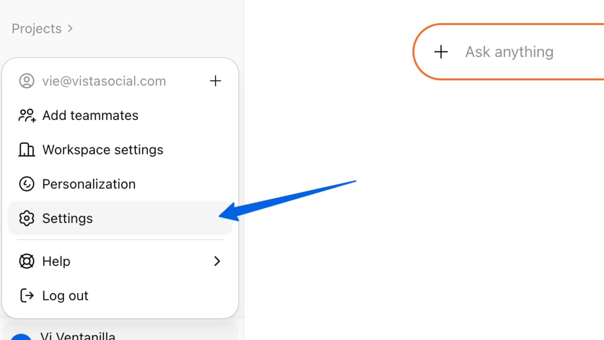 A screenshot of ChatGPT's settings.