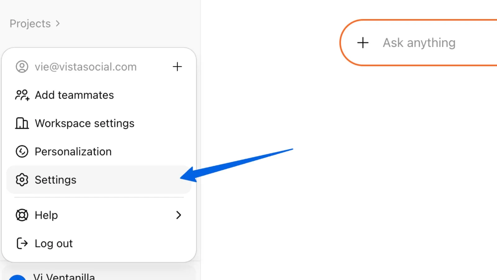 A screenshot of ChatGPT's settings.