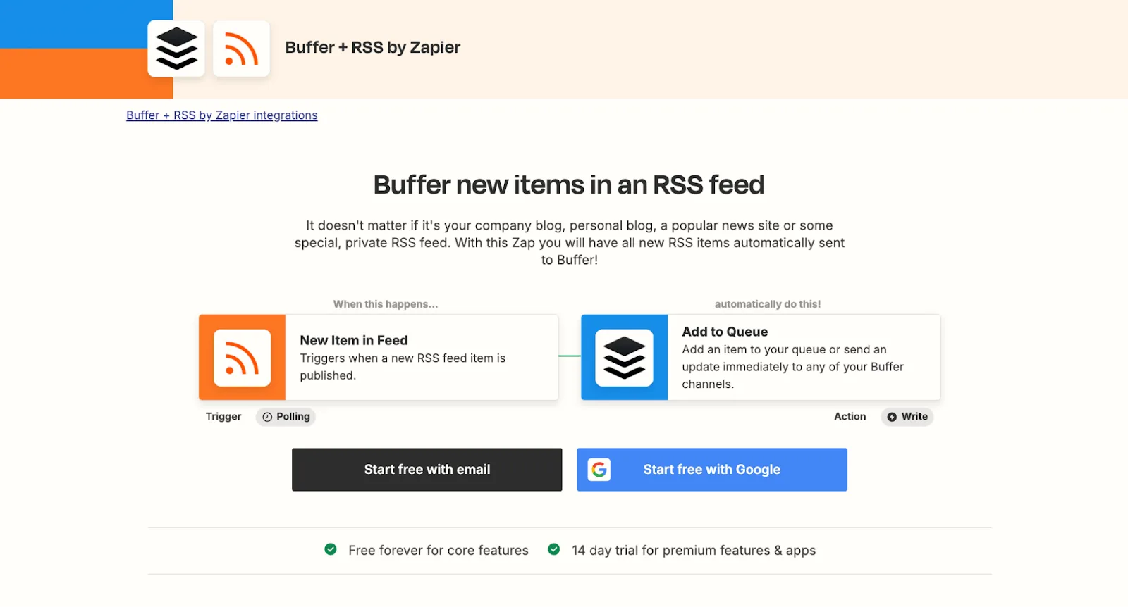 Zapier automations with Buffer.