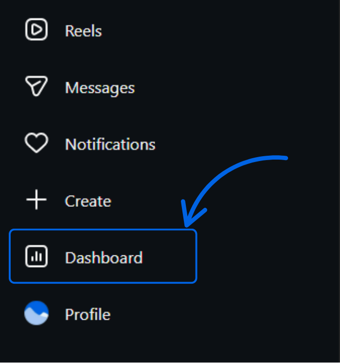 A screenshot showcasing how to access Instagram insights in the desktop Instagram page.