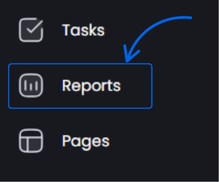 A screenshot showcasing where to find Reports in Vista Social.